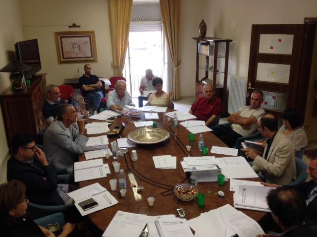 Al lavoro: il consiglio dei delegati in un momento della riunione di stamattina